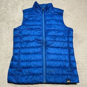 REI 650 Down Puffer Vest Lightweight Packable Vest Blue Kids Boys XL (18)